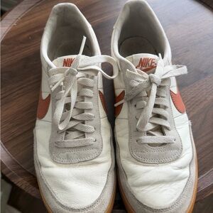 Nike Men’s Sneakers White Tan Gum with Rust Swoosh